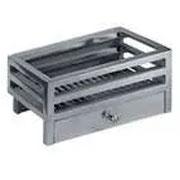 backless fire basket in chrome