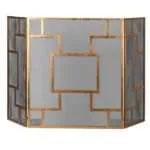 Art deco fire screen in gold