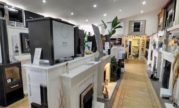 stoves on display in our showroom in Luton