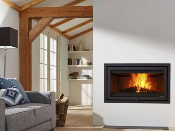 Hole in wall woodburner fireplace by Dik Geurts