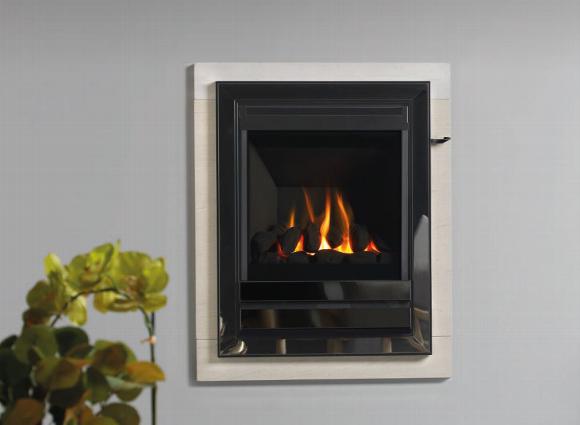 recessed gas fire in wall by Charlton and Jenrick